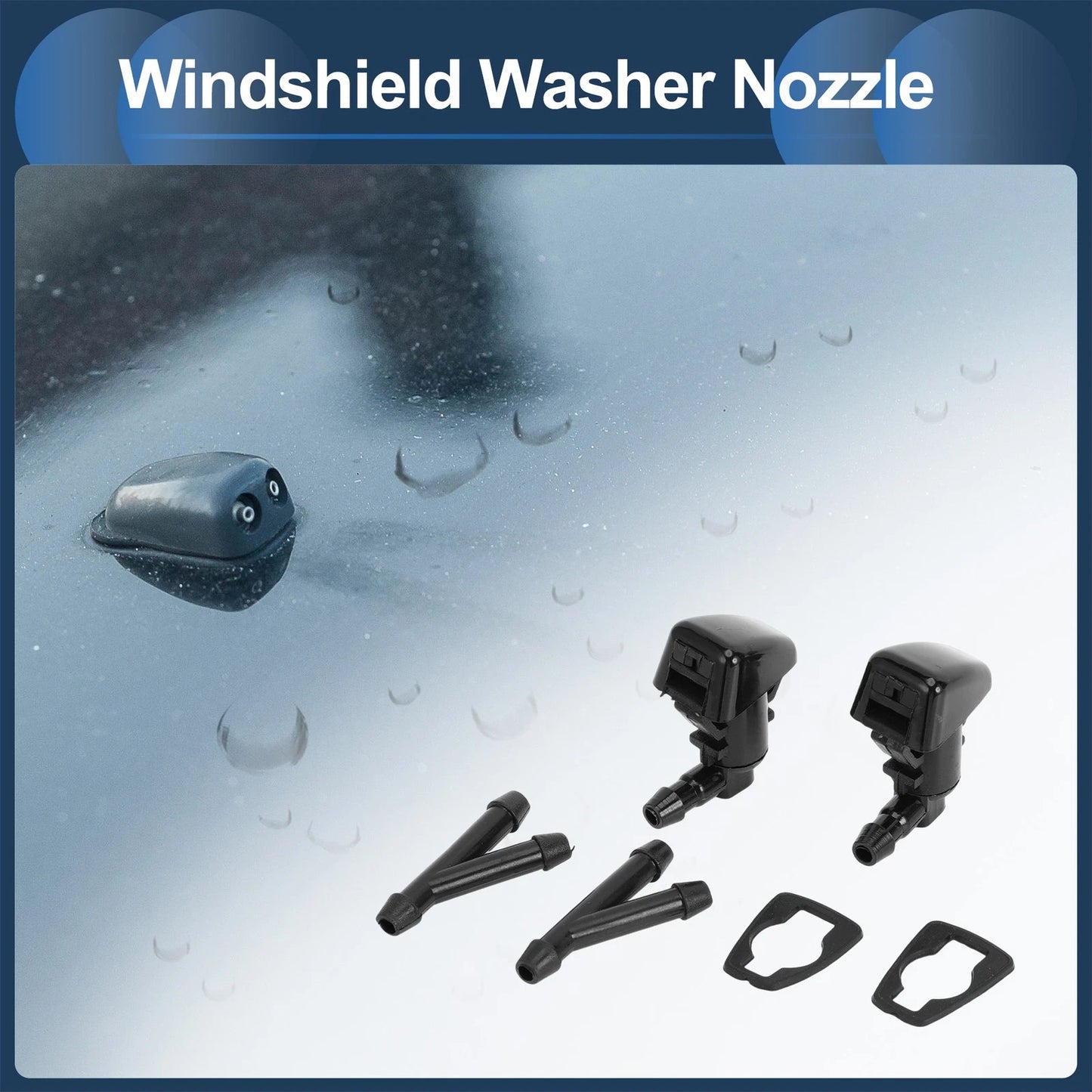 Windshield Washer Nozzle & Hose Connector for Ford Edge (2015-2023)