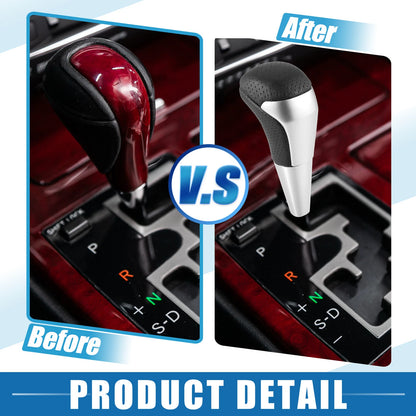 Black Silver Tone Gear Shift Knob for Toyota Land Cruiser