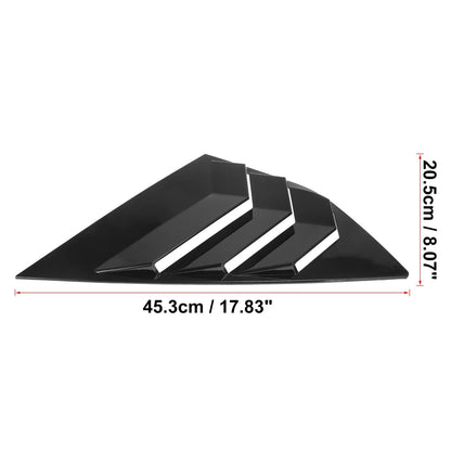 Auto Rear Side Window Louvers Covers for Ford Focus (2012-2018) Gloss Black