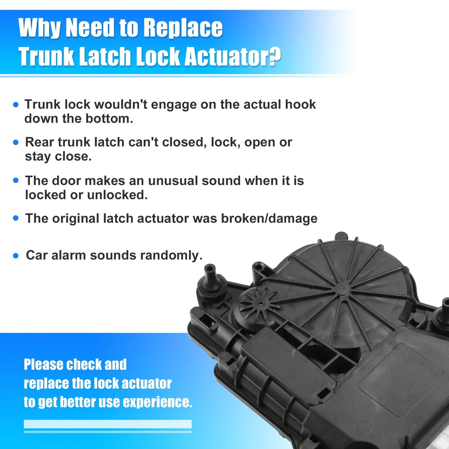 Rear Tailgate Trunk Latch Lock Actuator for BMW 528i 535i (2011-2016)