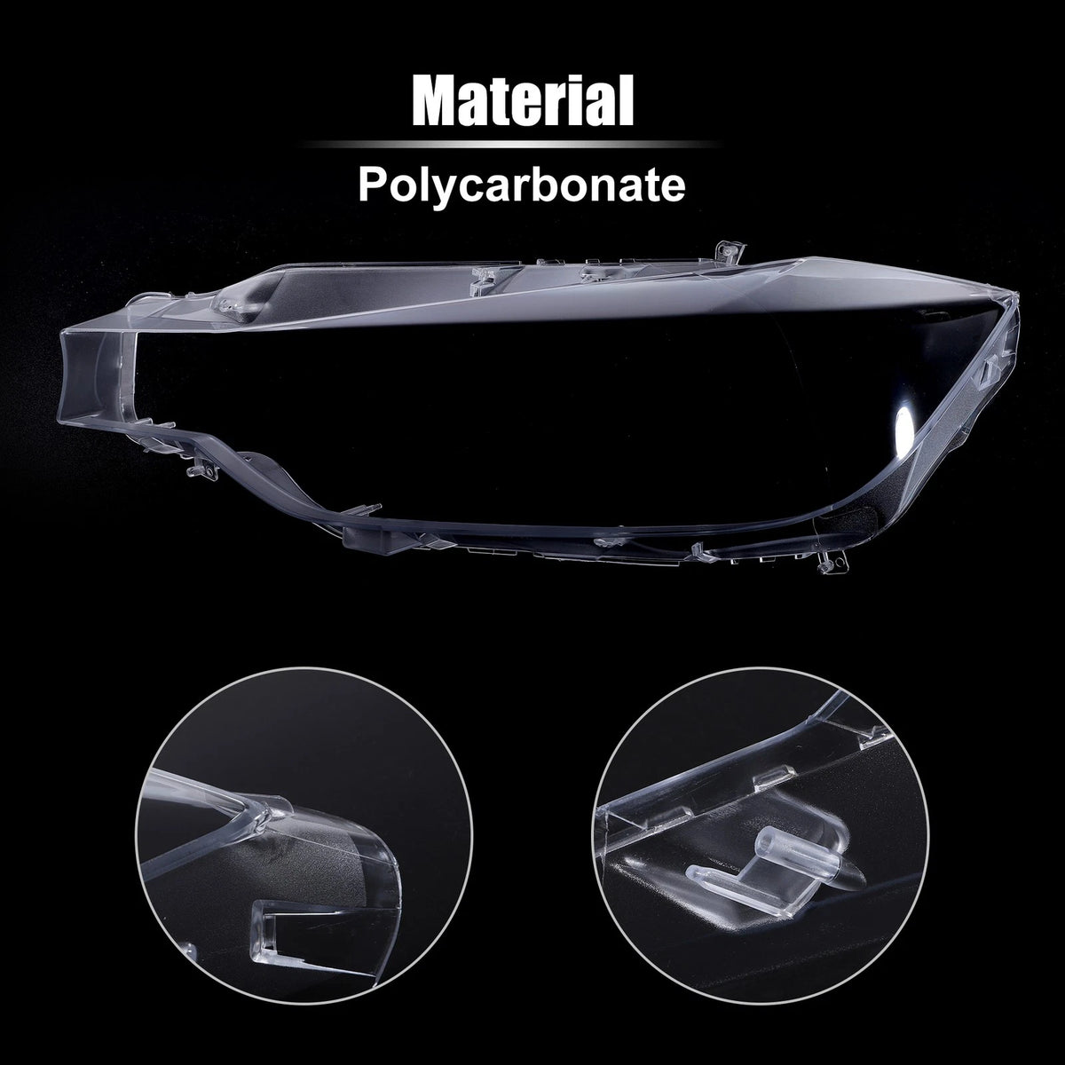 Pair Front Headlight Lens Cover for BMW F30 F31 F35 (2013-2016)
