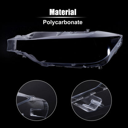 Pair Front Headlight Lens Cover for BMW F30 F31 F35 (2013-2016)