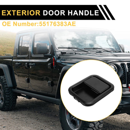 Front Left Exterior Door Handle for Jeep Wrangler (1999-2006) Black