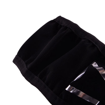 Universal Silver Black Steering Wheel Cover Anti-Slip PU Leather Protector