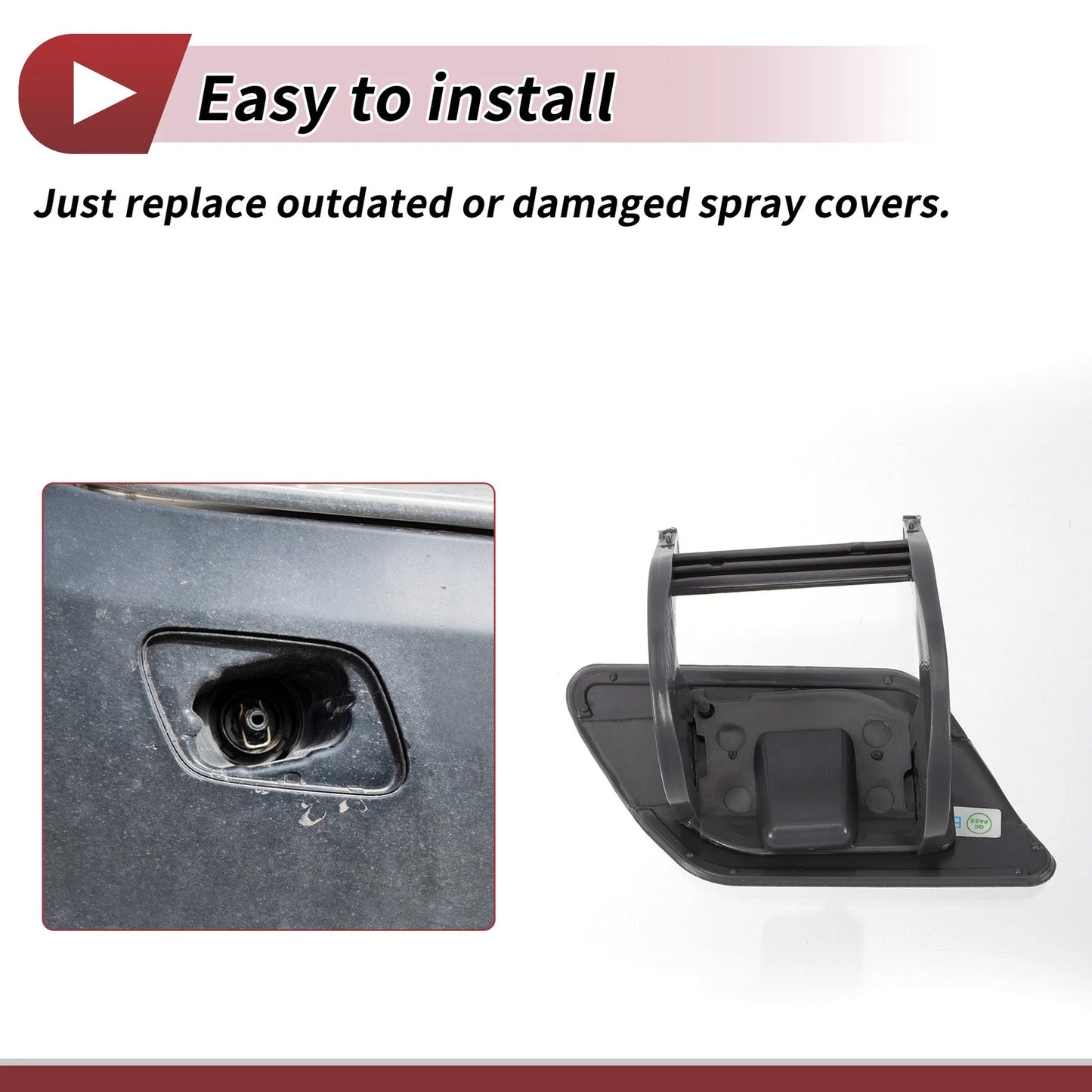 Front Left Washer Nozzle Cover for BMW 740i (2013-2015) Unpainted