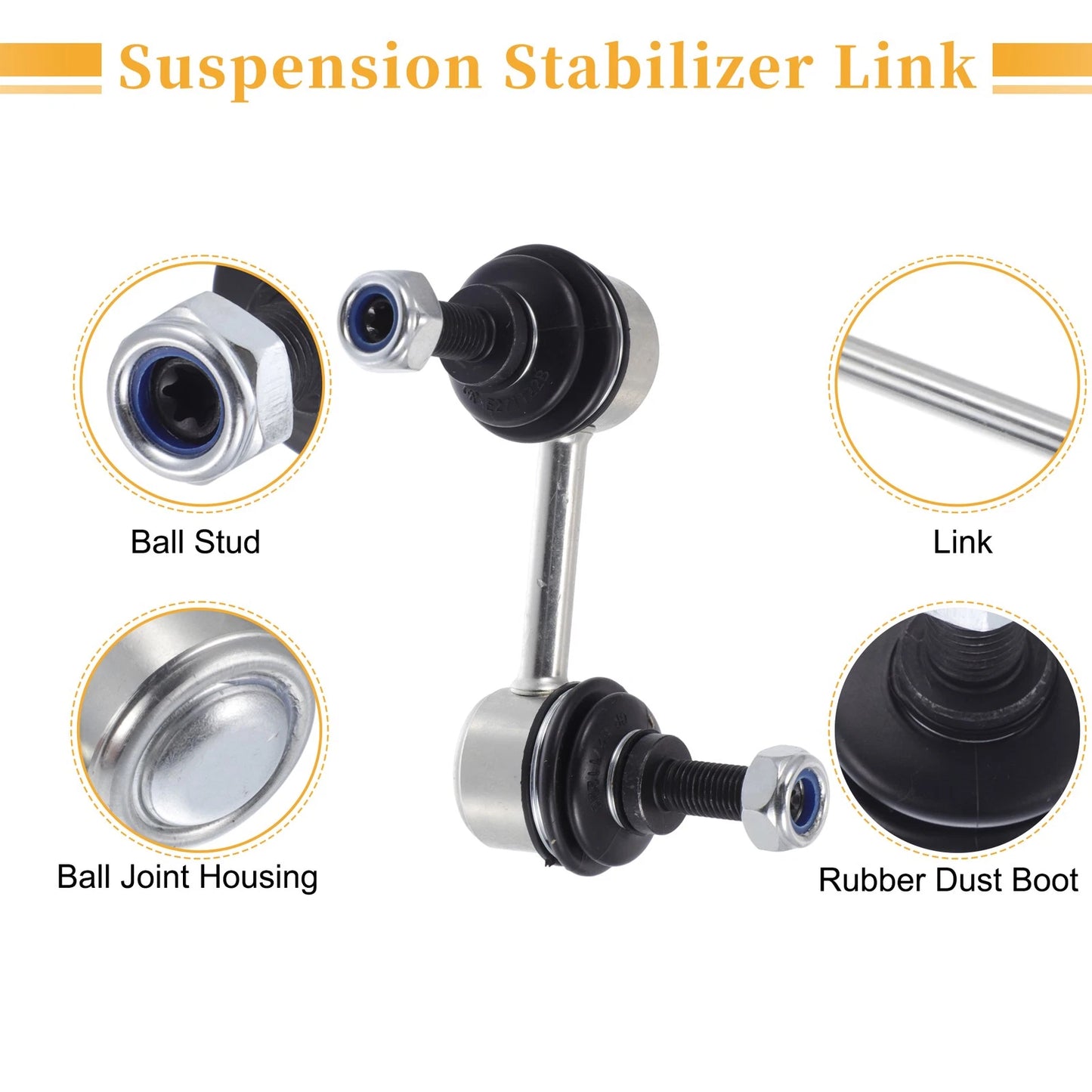 2 x Rear Stabiliser Sway Bar Links for Jeep Patriot, Compass (2007-2009)