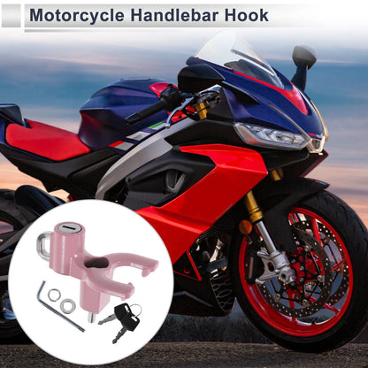 1 x Light Pink Double-Fork Metal Motorcycle Hanging Hook