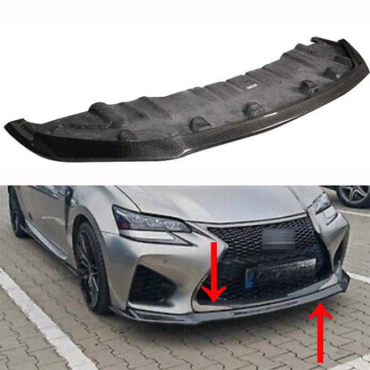Real Carbon Fiber Front Bumper Lip Splitter for Lexus GS F 2016-2020