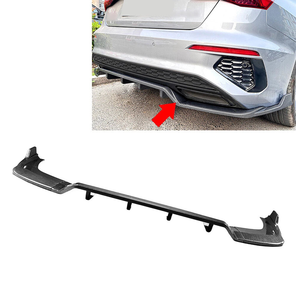Rear Bumper Spoiler Lip for Audi A3 Sedan Pre-Facelift (2020-2024)