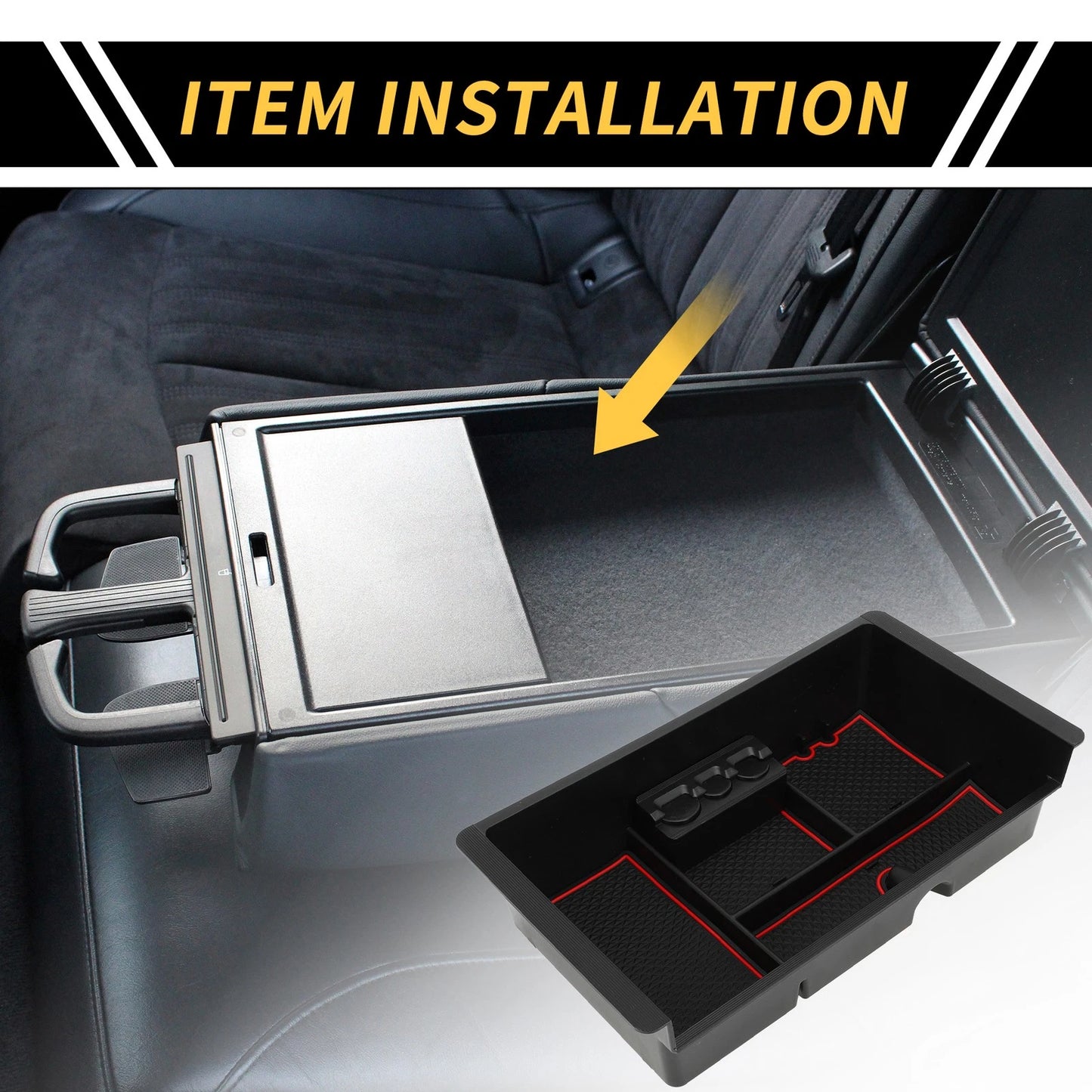 Center Console Organizer Insert Tray for Chevy Silverado 1500 Red