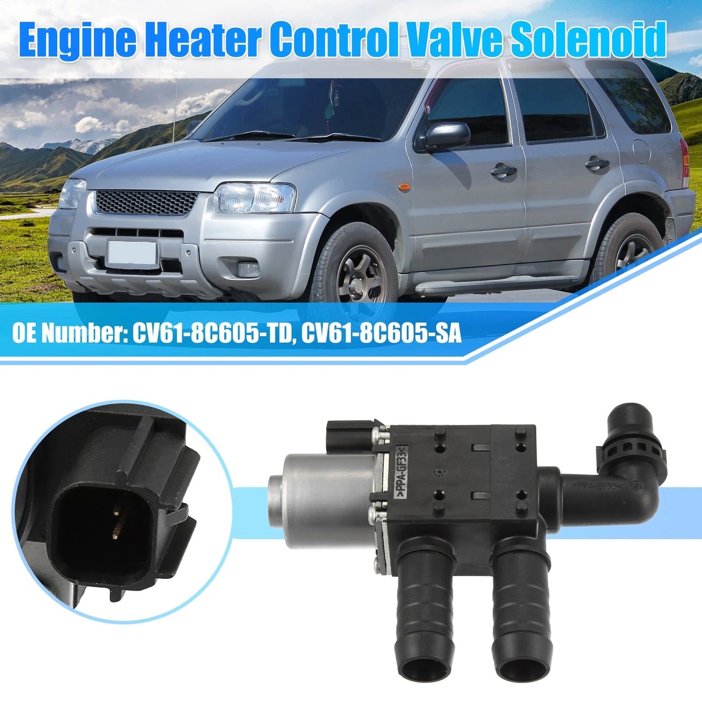 Engine Heater Control Valve Solenoid for Ford Escape (2013-2019)
