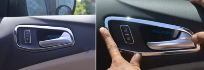 Inner Door Handle Frame Cover Trim for 2013-2019 Ford Escape Kuga Chrome 4 x pcs