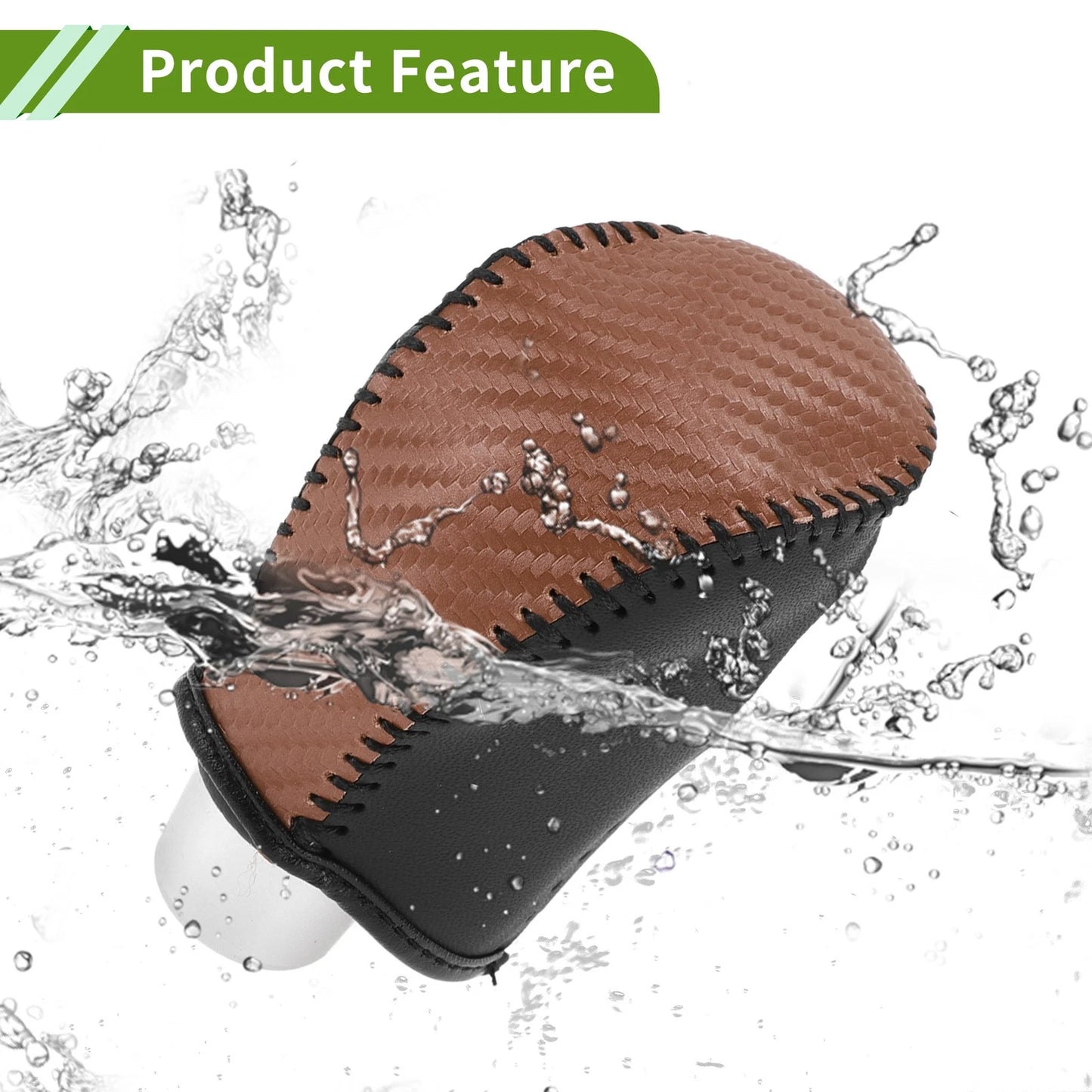 Brown Carbon Fiber Gear Shift Knob Cover for Nissan Rogue (2017-2020)