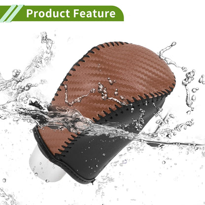 Brown Carbon Fiber Gear Shift Knob Cover for Nissan Rogue (2017-2020)