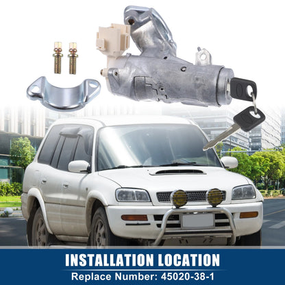 Ignition Switch Lock Cylinder Bracket with Keys for Toyota Corolla RAV4