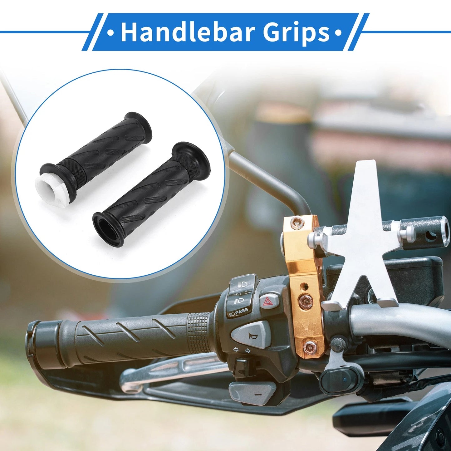 Grips 15/16" 24mm Motorcycle Hand Grips for Motorcycle