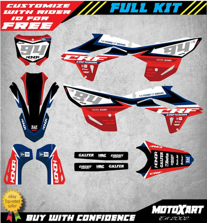 Decal Kit for Honda CRF 450 2021 FLUID Style Graphics