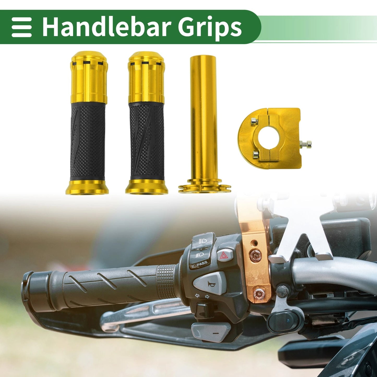Hand Grips Cover Kit Zigzag Stripes / 7/8" 22mm for Motorcycle