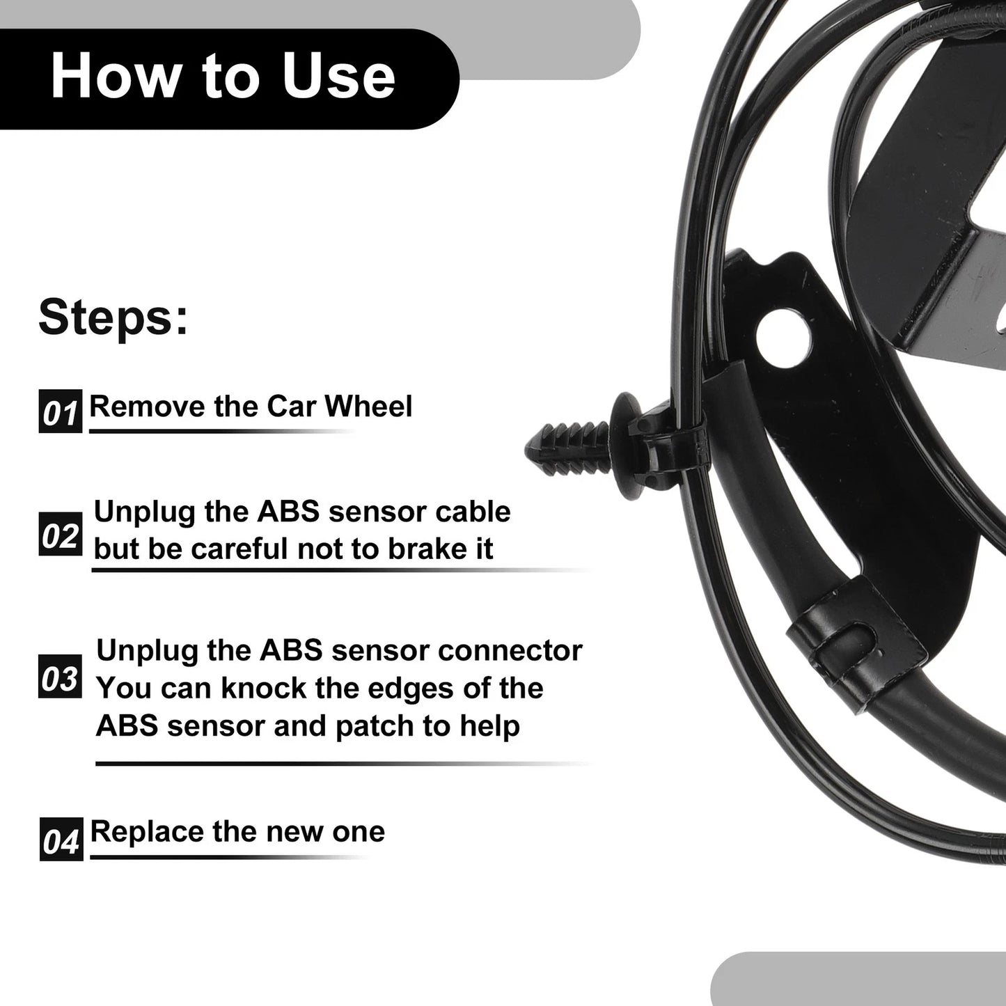 ABS Wheel Speed Sensor Kit for Dodge Caliber 2007-2012 1 x Front Right Sensor
