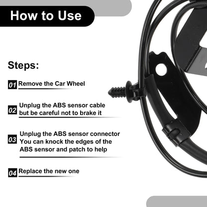 ABS Wheel Speed Sensor Kit for Dodge Caliber 2007-2012 1 x Front Right Sensor