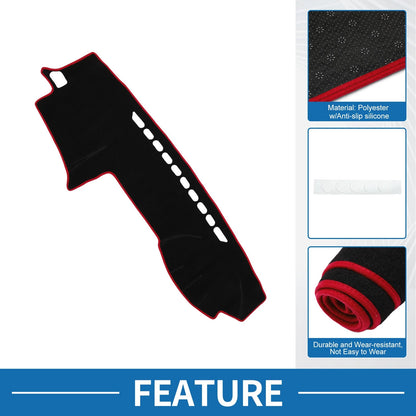 Dash Cover Mat Black Red for Toyota Land Cruiser Prado J120 (2003–2009)