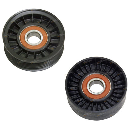 Fan Belt Idler Bearings Grooved Drive Belt Pulley Set for Ford 4.0L V6
