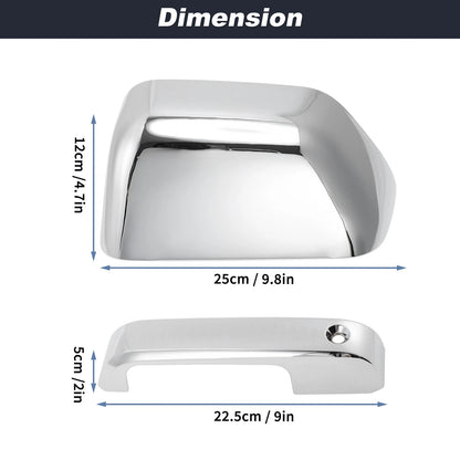 2 x Top Half Mirror Cover Caps & 4 x Door Handle Cover Trims for Ford Super Duty
