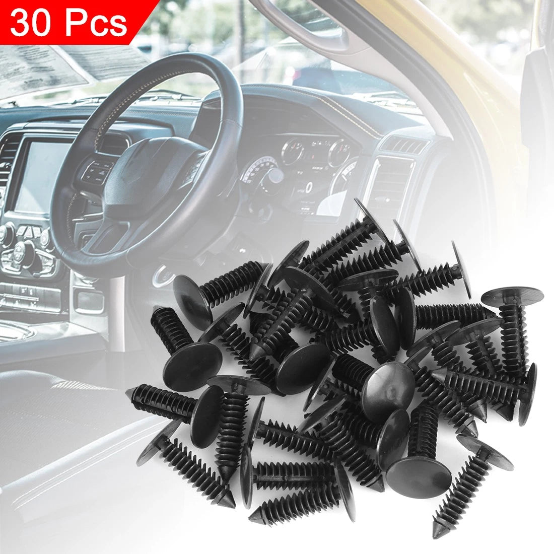 30pcs Plastic Bumper Rivet Clips for Honda Civic Accord (2001-2023)