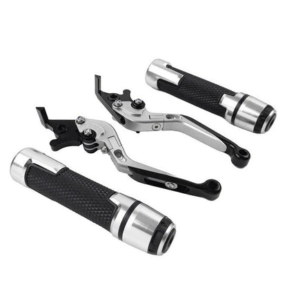 Silver Extendable Brake Clutch Levers Grip Set for Kawasaki ZX10R (2016-2023)