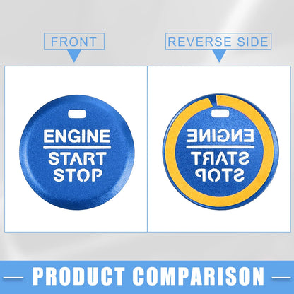 Engine Start Stop Ignition Button Cover for Ford Mustang (2015-2021) Blue