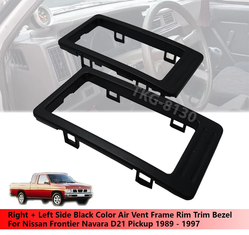 Air Vent Frame Trim Bezel RH & LH Black for Nissan D21 (1986-1997)