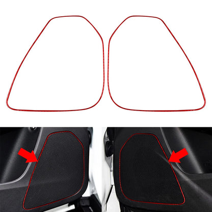 Red Inner Door Speaker Frame Cover Trim for Jeep Cherokee (2014-2020)