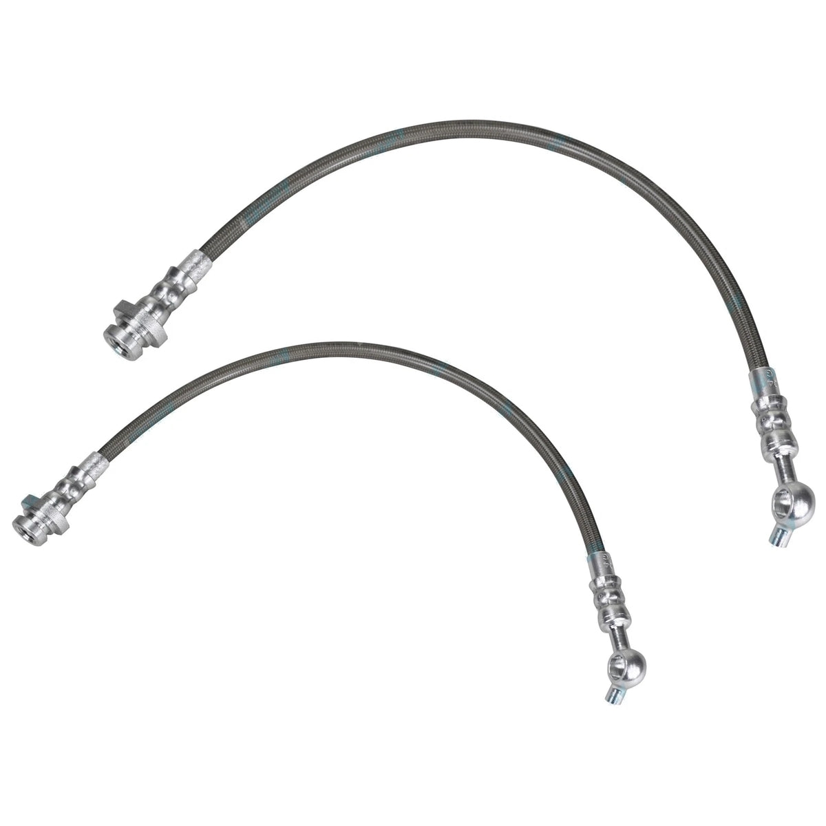 Front Left + Right Braided Brake Line Hose Set for Patrol GQ Y60 + Ford Maverick