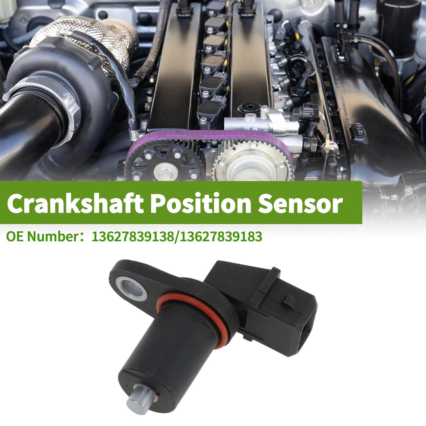 1 Pc Crankshaft Position Sensor Black for BMW 540i (1997-2003)