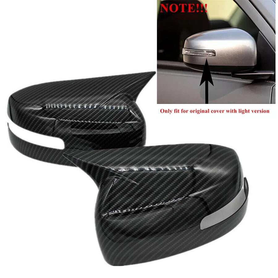 Side View Mirror Covers Carbon Fiber Look for Mitsubishi Lancer EVO (13-16)
