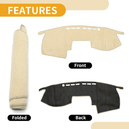 Dashboard Cover Mat for Toyota Mark X (2004-2009) Beige 1 Pc