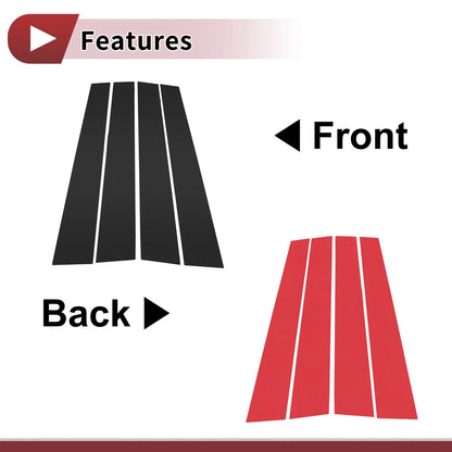 2 x Door Pillar Window Trim for Toyota Tundra (2000–2006)