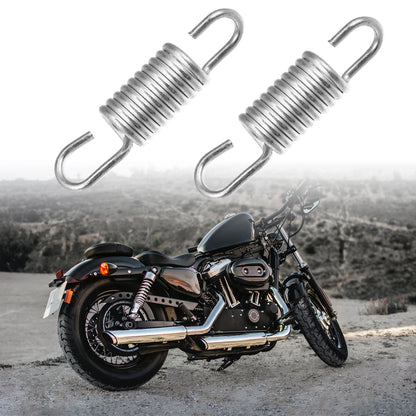 10 x 6cm Silver Tone Motorcycle Brake Pedal Return Springs for Suzuki