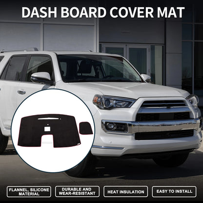 Dashboard Cover Mat for Mitsubishi DELICA D5 (2007-2019) - Black Red 1 Set