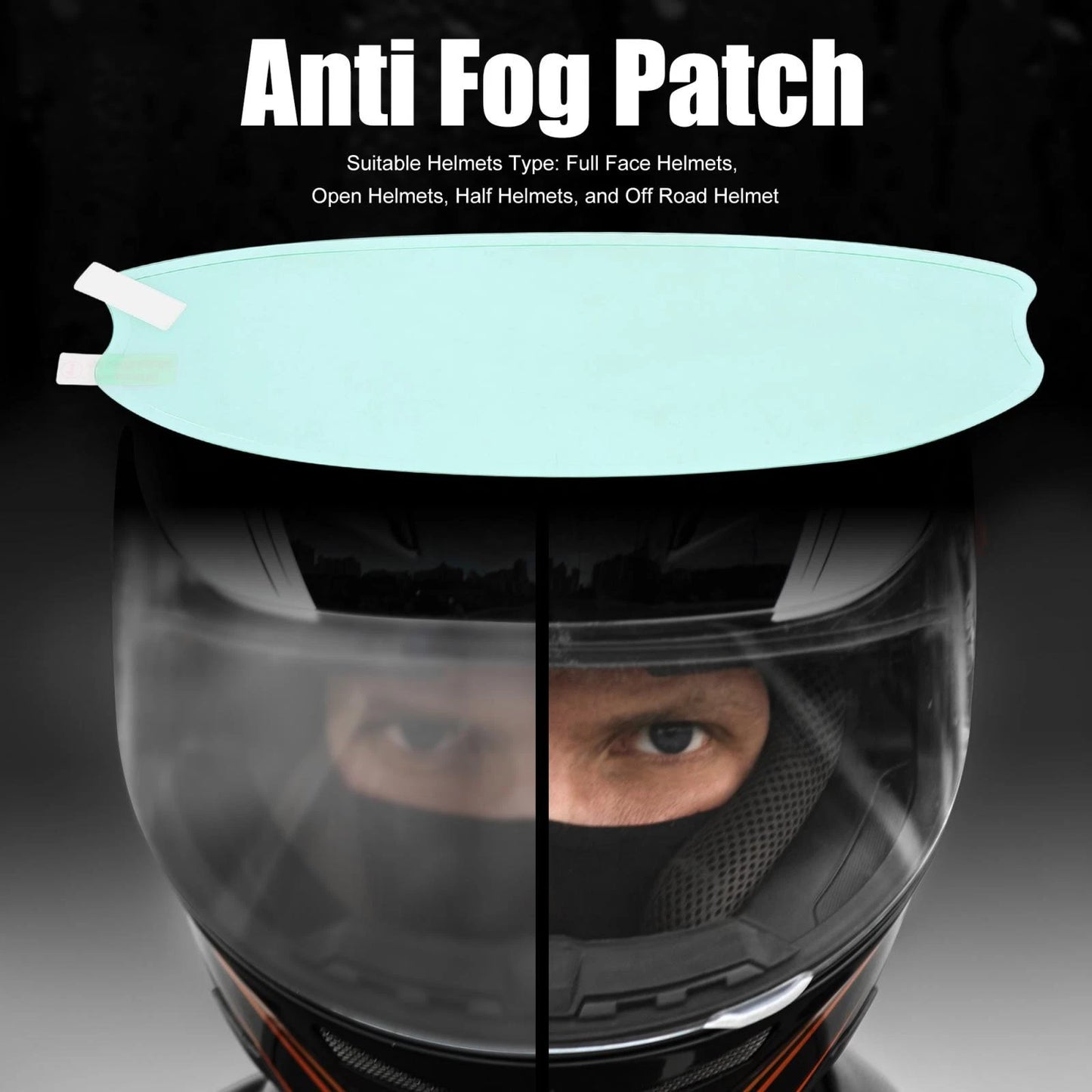 9.65 x 3.15 Anti Fog Film for Motorcycle Helmet Universal Film Lens Sticker