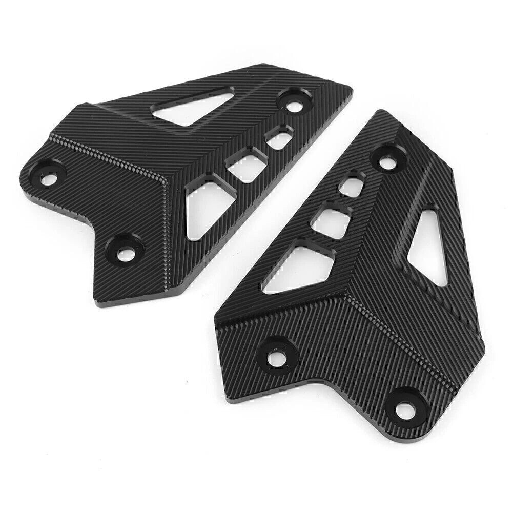 CNC Black Rear Foot Peg Heel Guard Covers for Kawasaki Z900 (2017-2019)