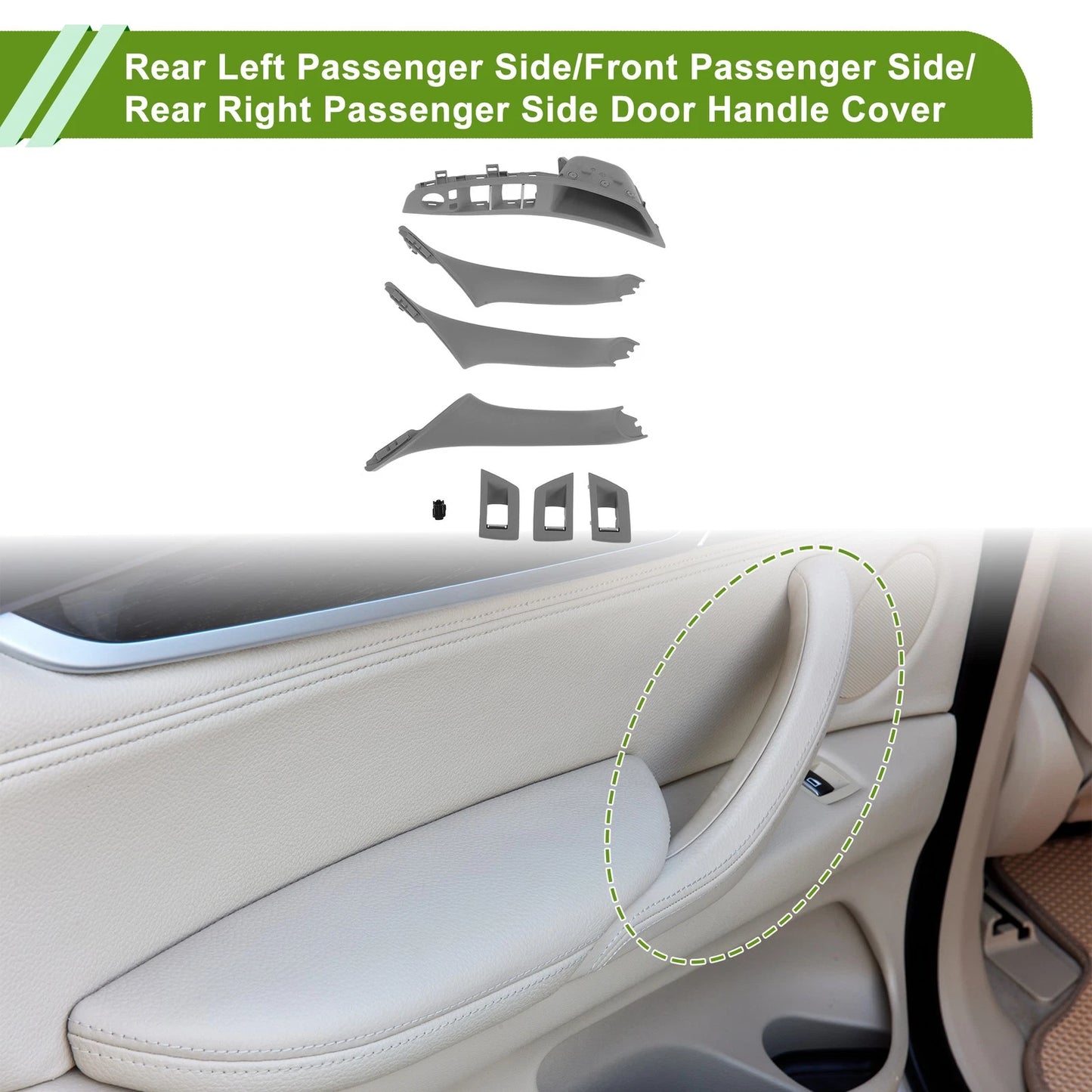 Door Handle Trim Cover for BMW 5 Series (2011-2016) Gray