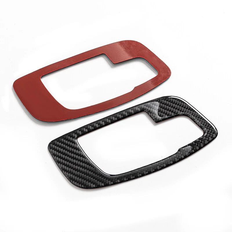 Carbon Fiber Inner Door Handle Bowl Cover Trim 2 x for Dodge Charger (2015-2020)