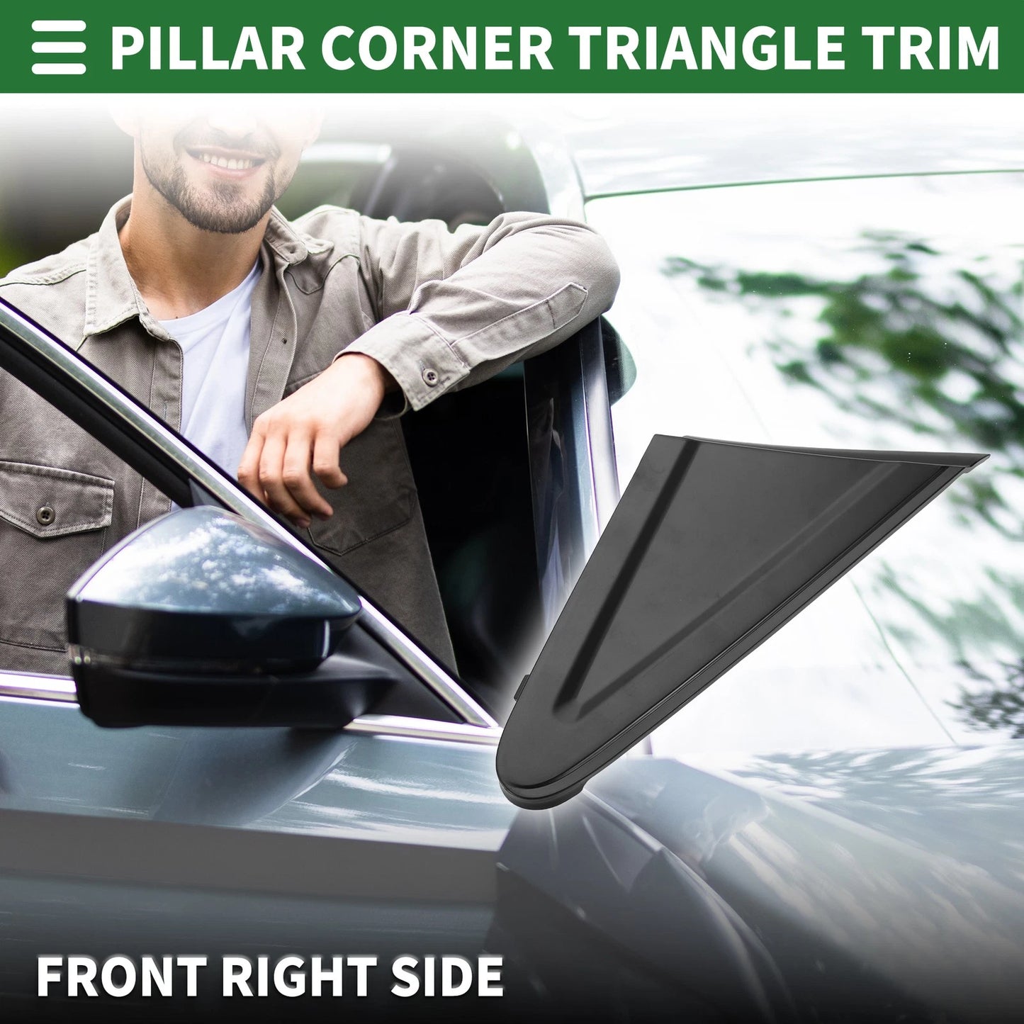 Front Right Side Door Pillar Window Trim for Honda Civic (2012-2015)