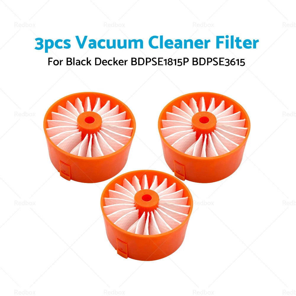 3 x Filter Elements for BLACK DECKER BDPSE1815P BDPSE3615 BHFEV182B BHFEV182C