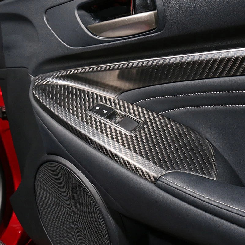 Carbon Fiber Window Lift Switch Panel Trims for Lexus RC350 RC F RC300 (2015-2021)