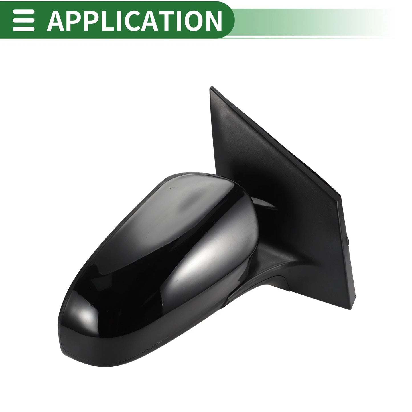 Right Door Mirror Gloss Black Manual Folding for Toyota Corolla
