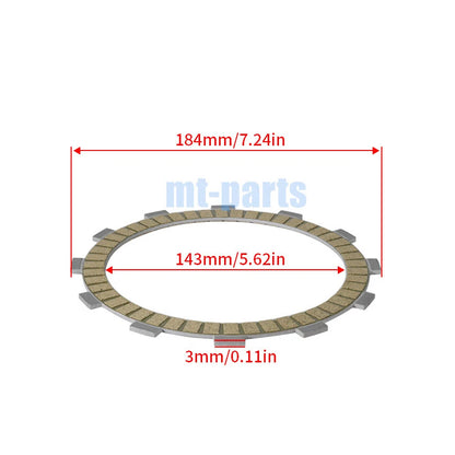 Clutch Friction Plates for Kawasaki VN2000 Vulcan 2000 Classic LT (2006-2010)