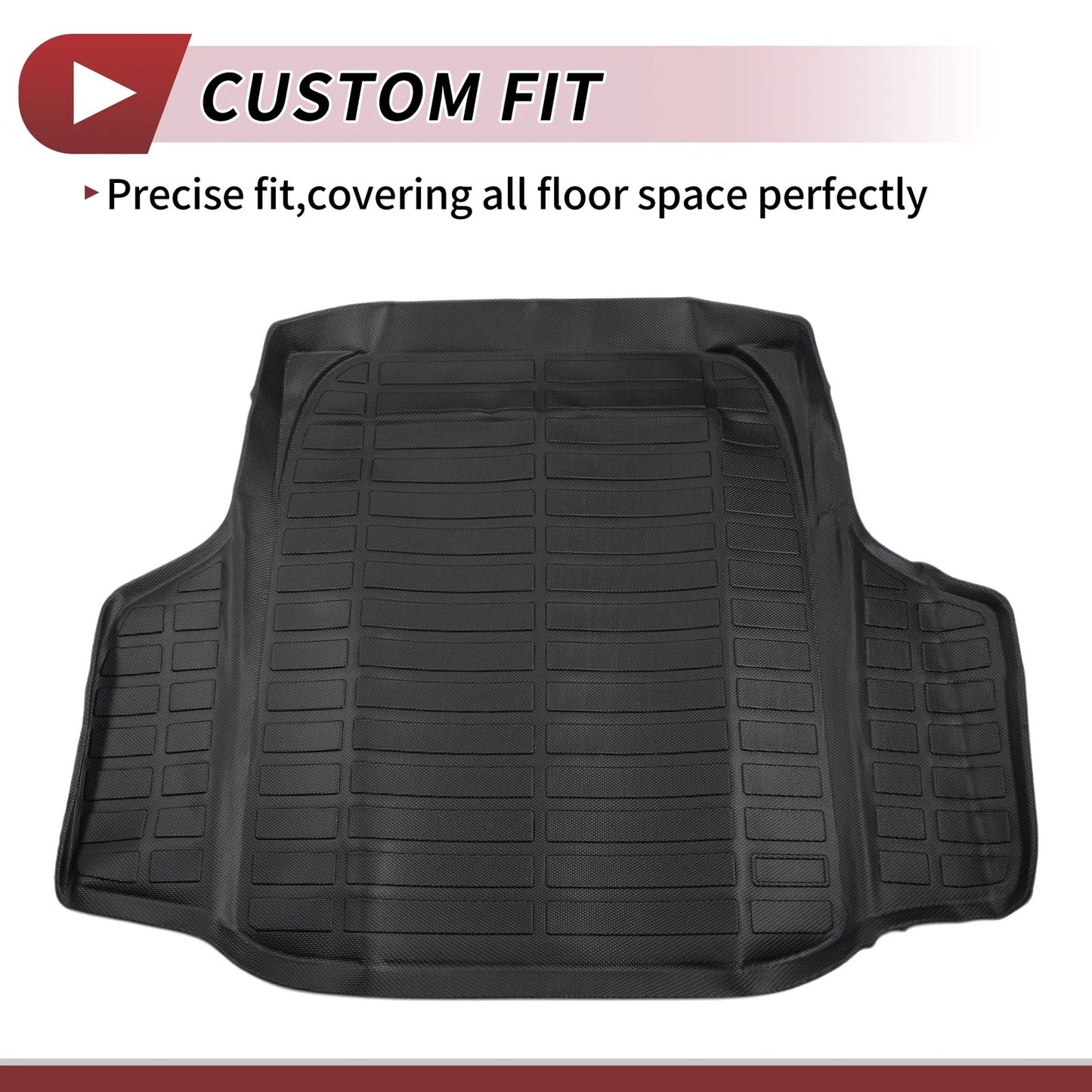 Cargo Liner Rear Trunk Mat for Honda Accord (2013-2017) Long Grid Pattern TPE