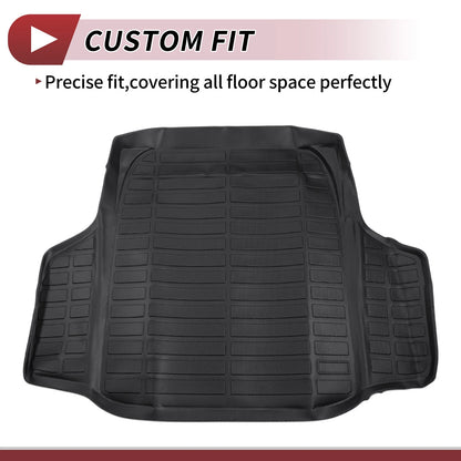 Cargo Liner Rear Trunk Mat for Honda Accord (2013-2017) Long Grid Pattern TPE